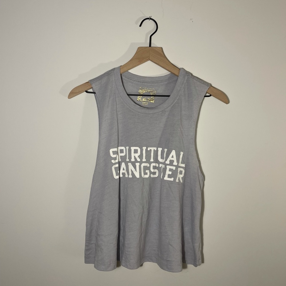Spiritual Gangster Tee // Muted Blue-Gray